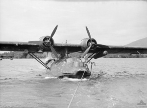 RAAF Catalina in tow at Cairns